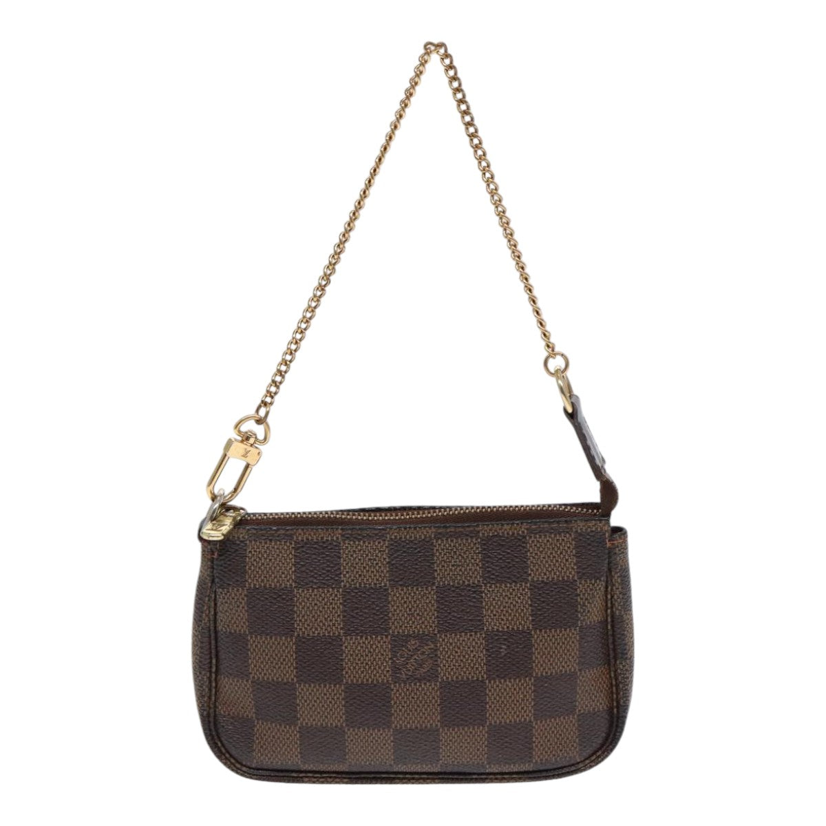 LOUIS VUITTON Damier Ebene Mini Pochette Accessoires Pouch N58009 LV Auth 87408