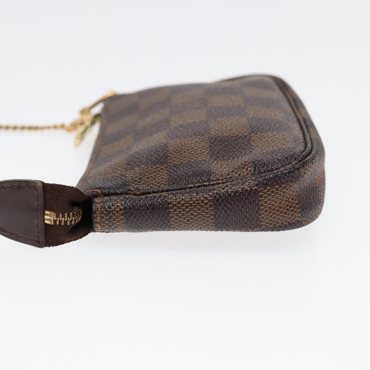LOUIS VUITTON Damier Ebene Mini Pochette Accessoires Pouch N58009 LV Auth 87408
