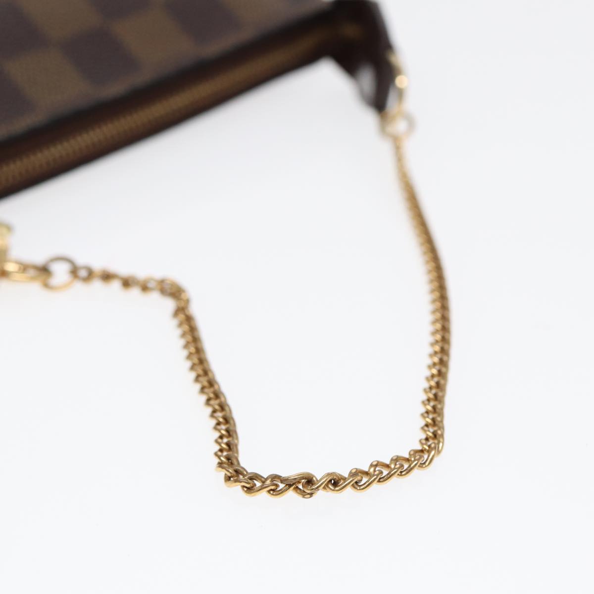 LOUIS VUITTON Damier Ebene Mini Pochette Accessoires Pouch N58009 LV Auth 87408