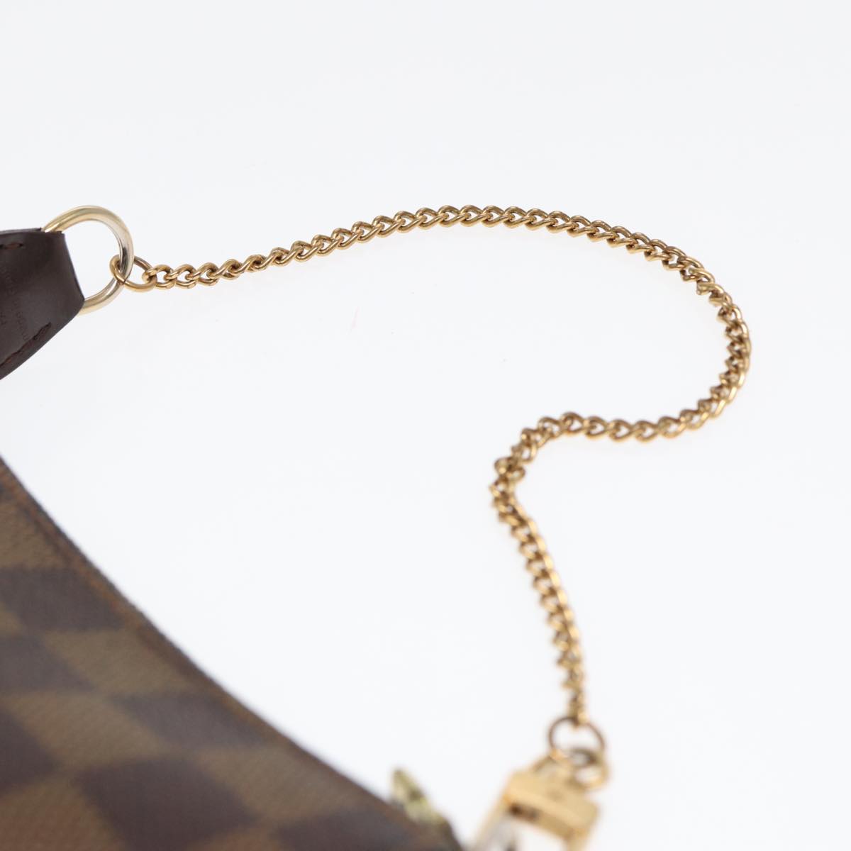 LOUIS VUITTON Damier Ebene Mini Pochette Accessoires Pouch N58009 LV Auth 87408