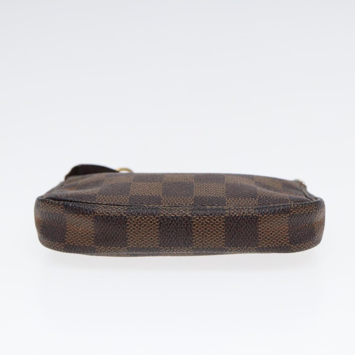 LOUIS VUITTON Damier Ebene Mini Pochette Accessoires Pouch N58009 LV Auth 87408