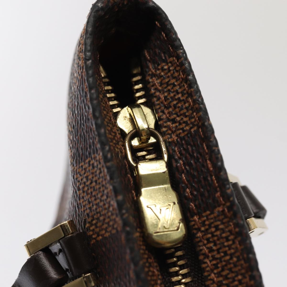 LOUIS VUITTON Damier Ebene Manosque GM Accessory Pouch N51120 LV Auth 87441
