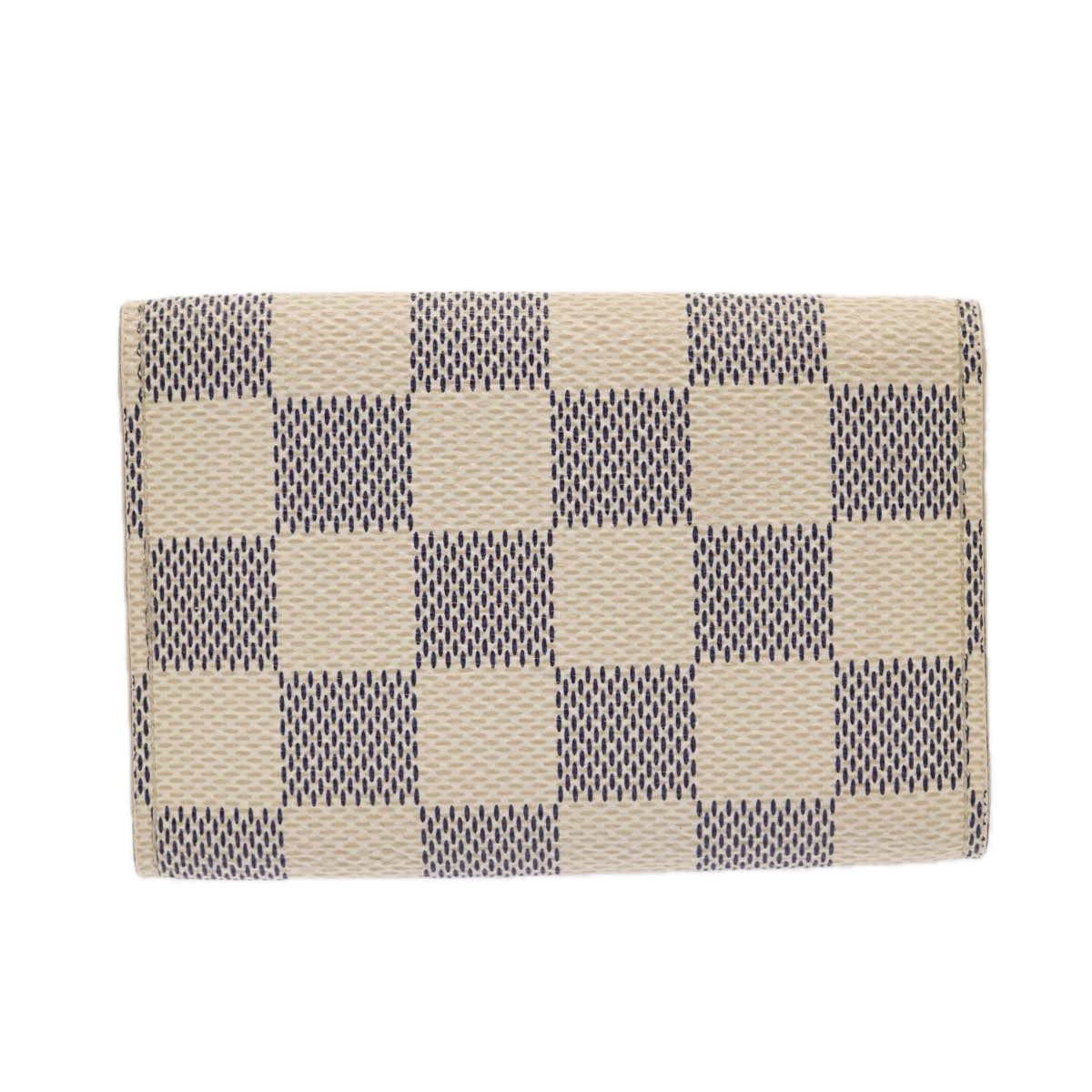 LOUIS VUITTON Damier Azur Multi Cles 6 Key Case N61745 LV Auth 87470