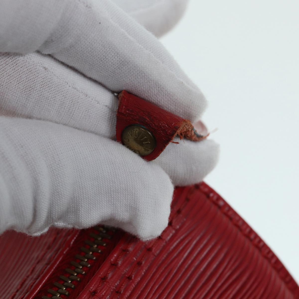 LOUIS VUITTON Epi Speedy 30 Hand Bag Castilian Red M43007 LV Auth 87485