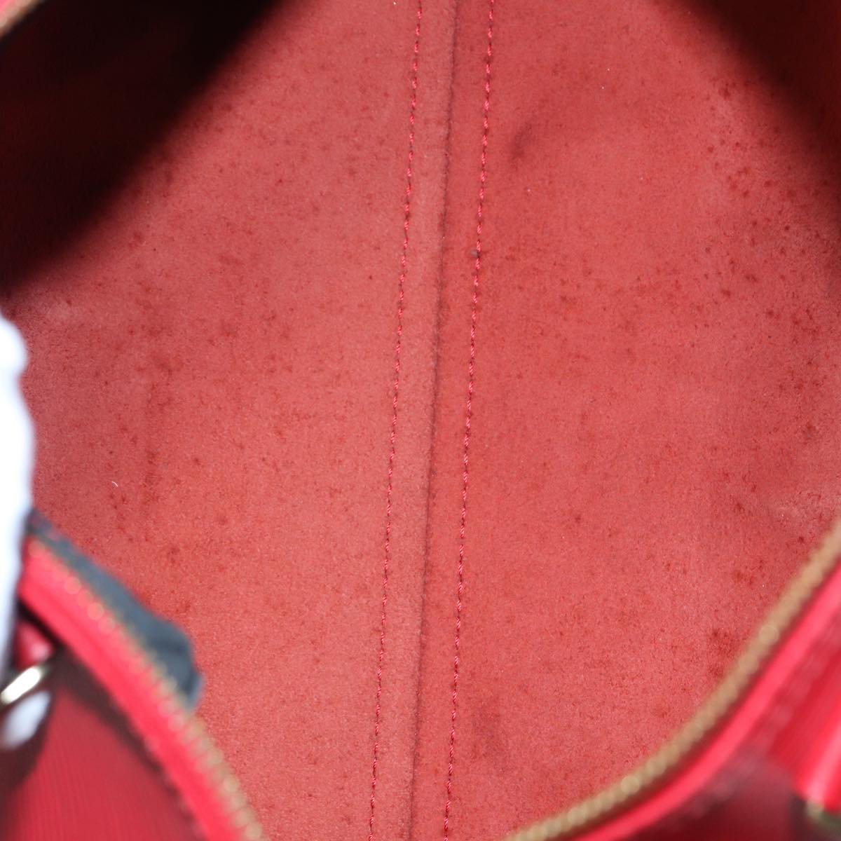 LOUIS VUITTON Epi Speedy 30 Hand Bag Castilian Red M43007 LV Auth 87485