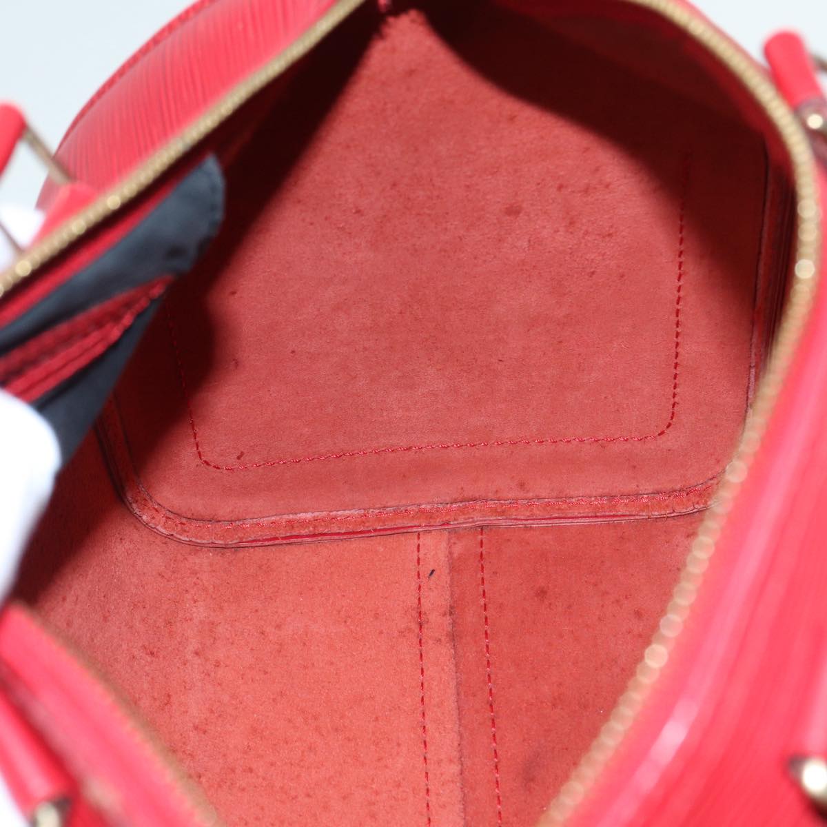 LOUIS VUITTON Epi Speedy 30 Hand Bag Castilian Red M43007 LV Auth 87485