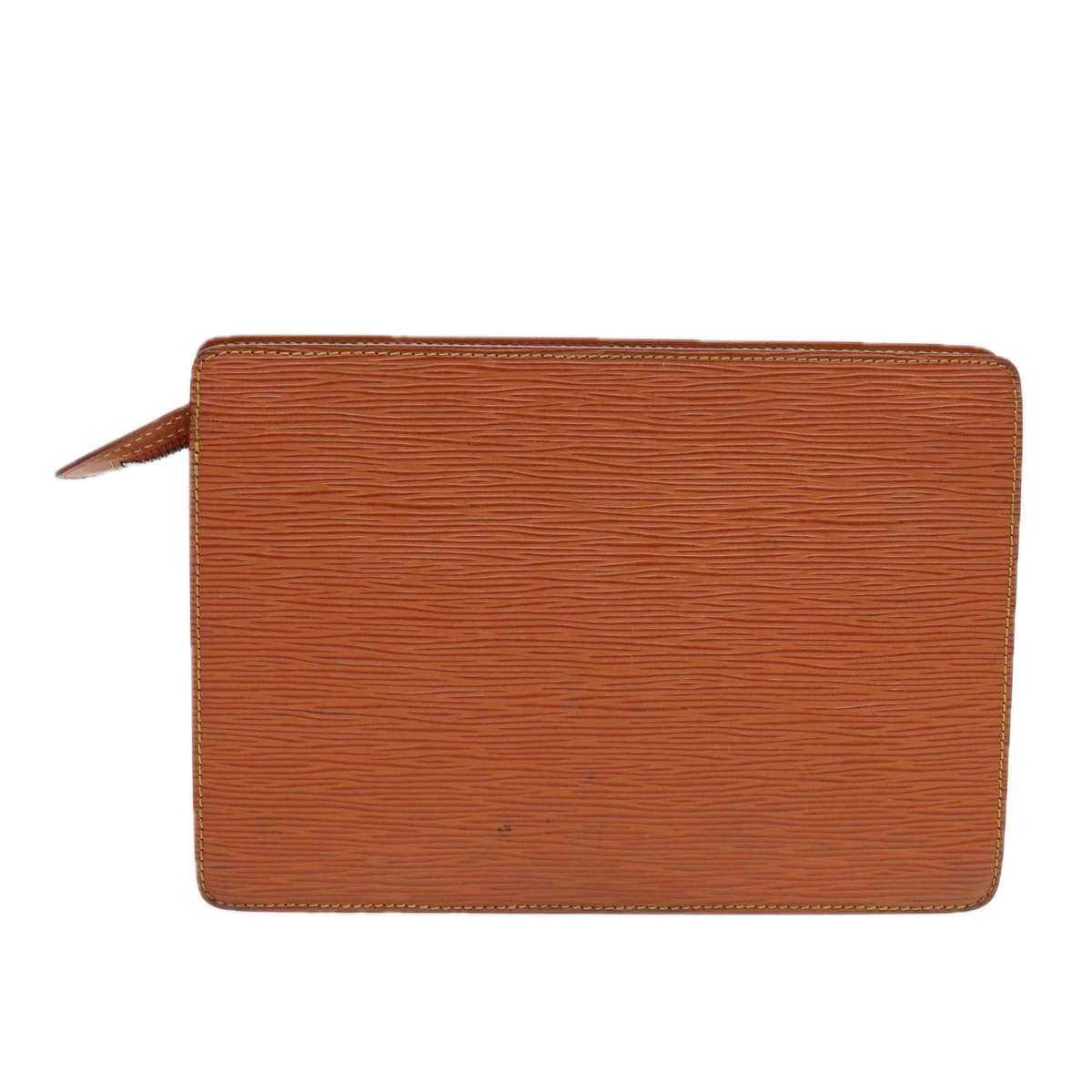 LOUIS VUITTON Epi Pochette Homme Clutch Bag Brown Zipangu Gold M52528 Auth 87493