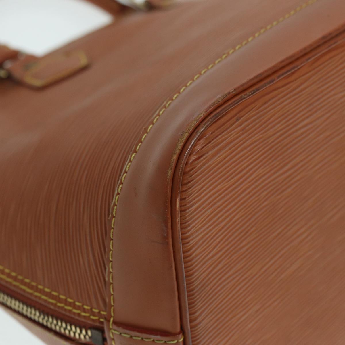 LOUIS VUITTON Epi Alma Hand Bag Brown Zipangu Gold M52148 LV Auth 87498