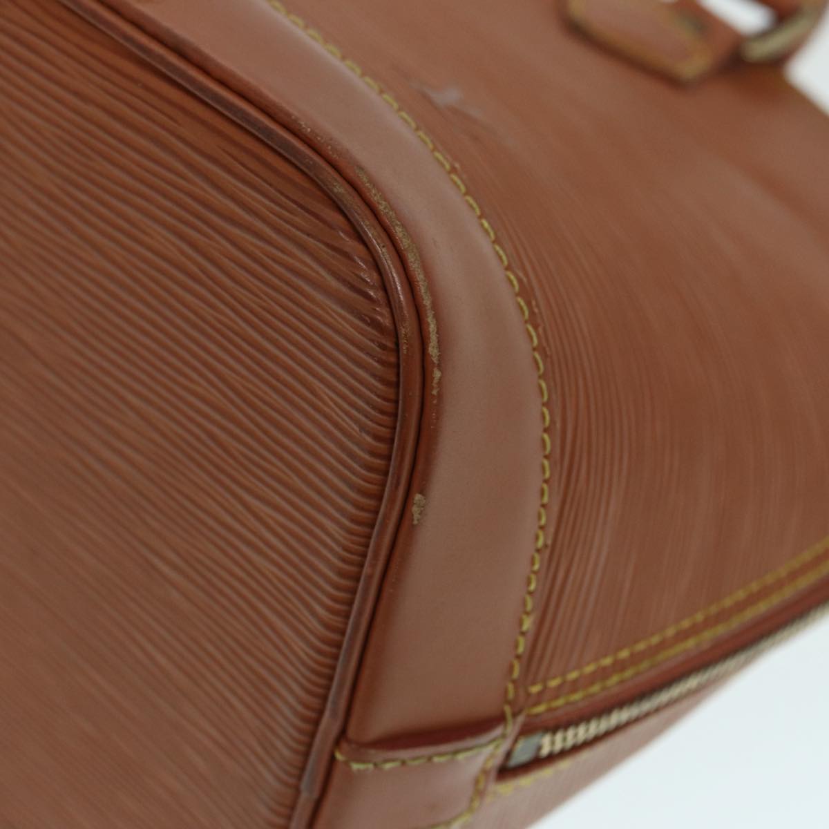 LOUIS VUITTON Epi Alma Hand Bag Brown Zipangu Gold M52148 LV Auth 87498