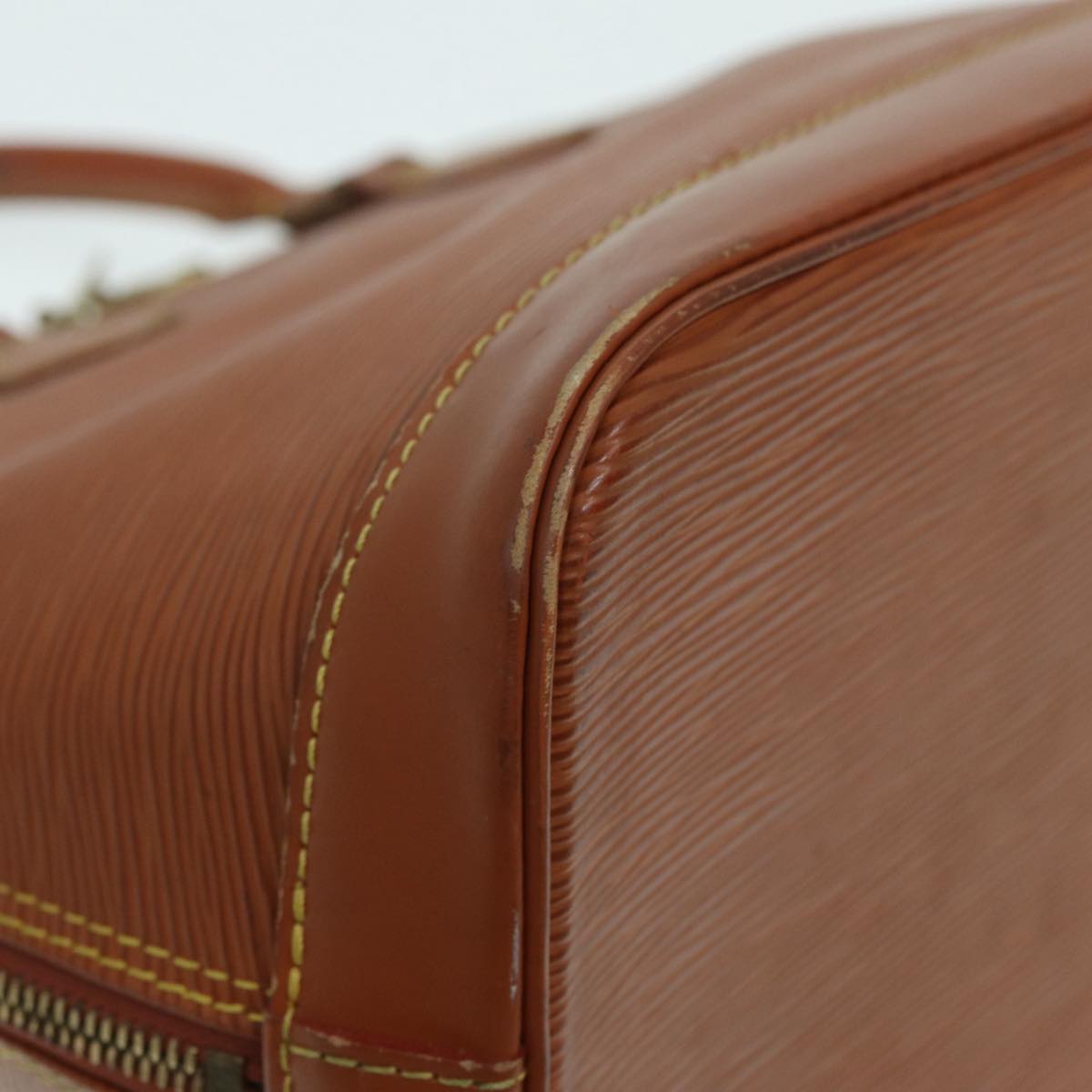 LOUIS VUITTON Epi Alma Hand Bag Brown Zipangu Gold M52148 LV Auth 87498
