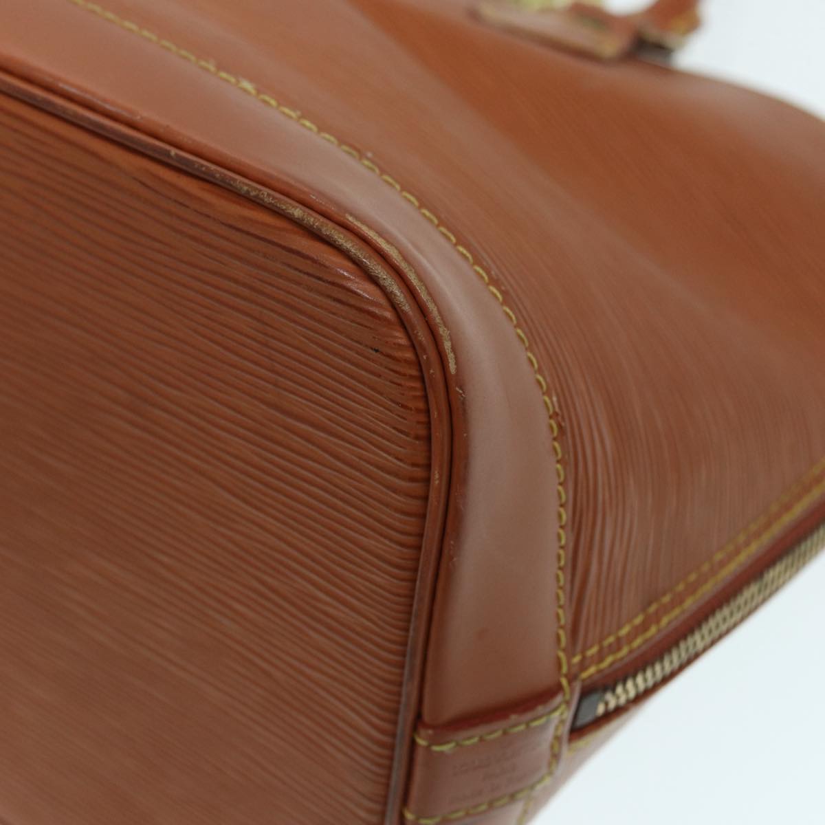 LOUIS VUITTON Epi Alma Hand Bag Brown Zipangu Gold M52148 LV Auth 87498