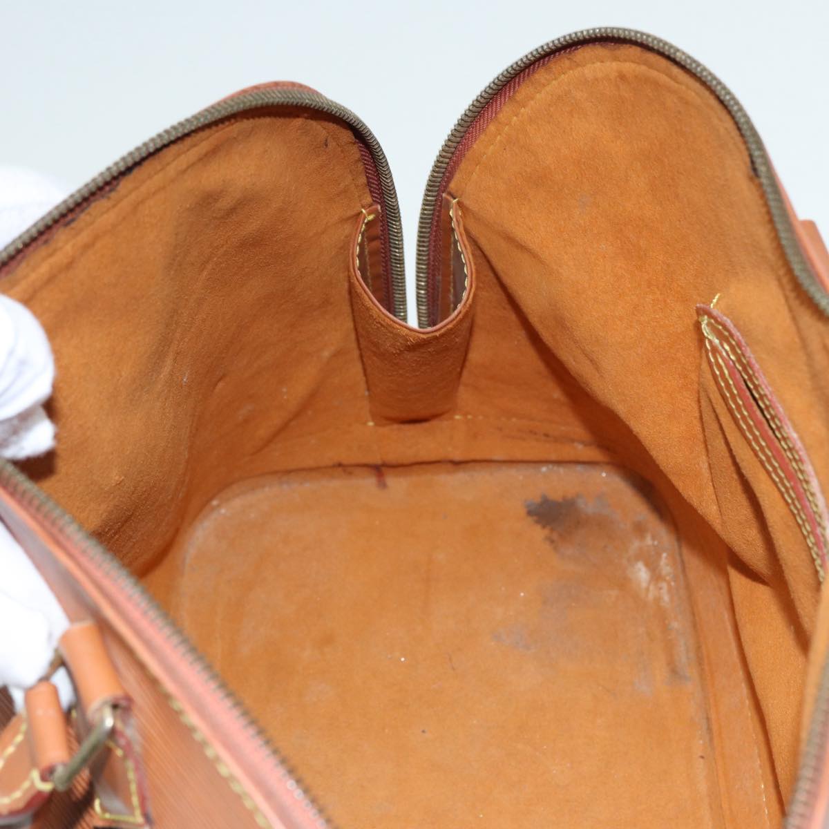 LOUIS VUITTON Epi Alma Hand Bag Brown Zipangu Gold M52148 LV Auth 87498