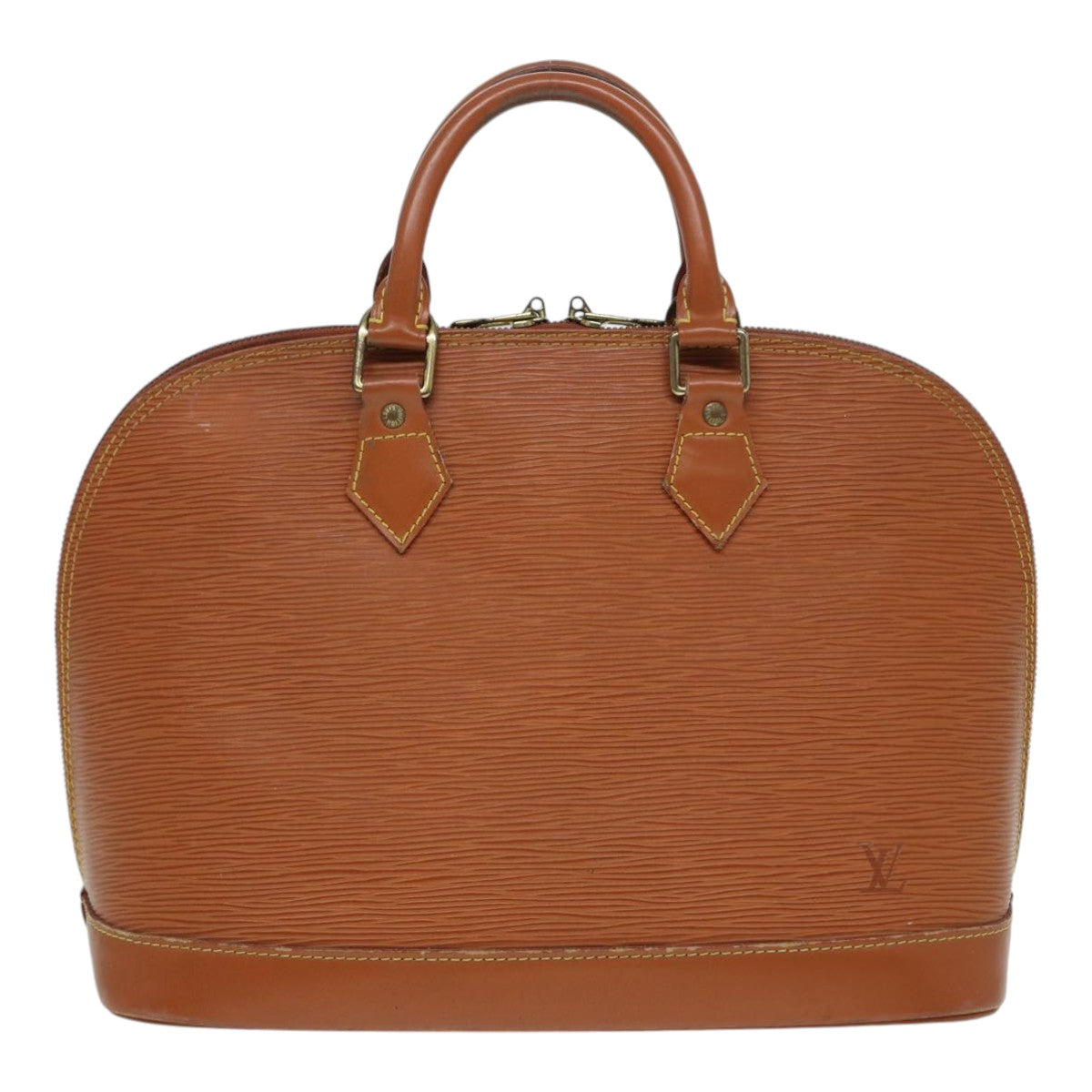 LOUIS VUITTON Epi Alma Hand Bag Brown Zipangu Gold M52148 LV Auth 87498