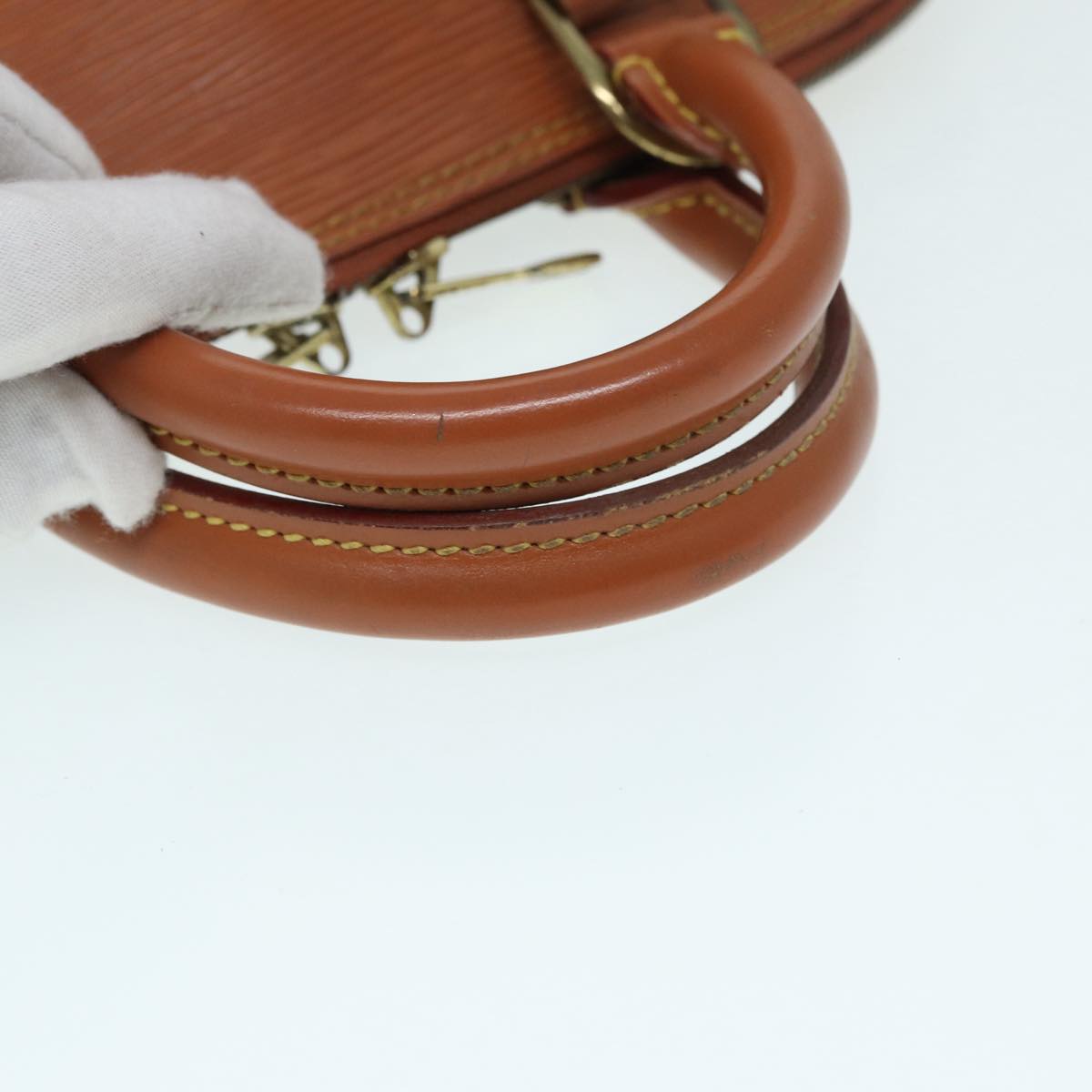 LOUIS VUITTON Epi Alma Hand Bag Brown Zipangu Gold M52148 LV Auth 87498