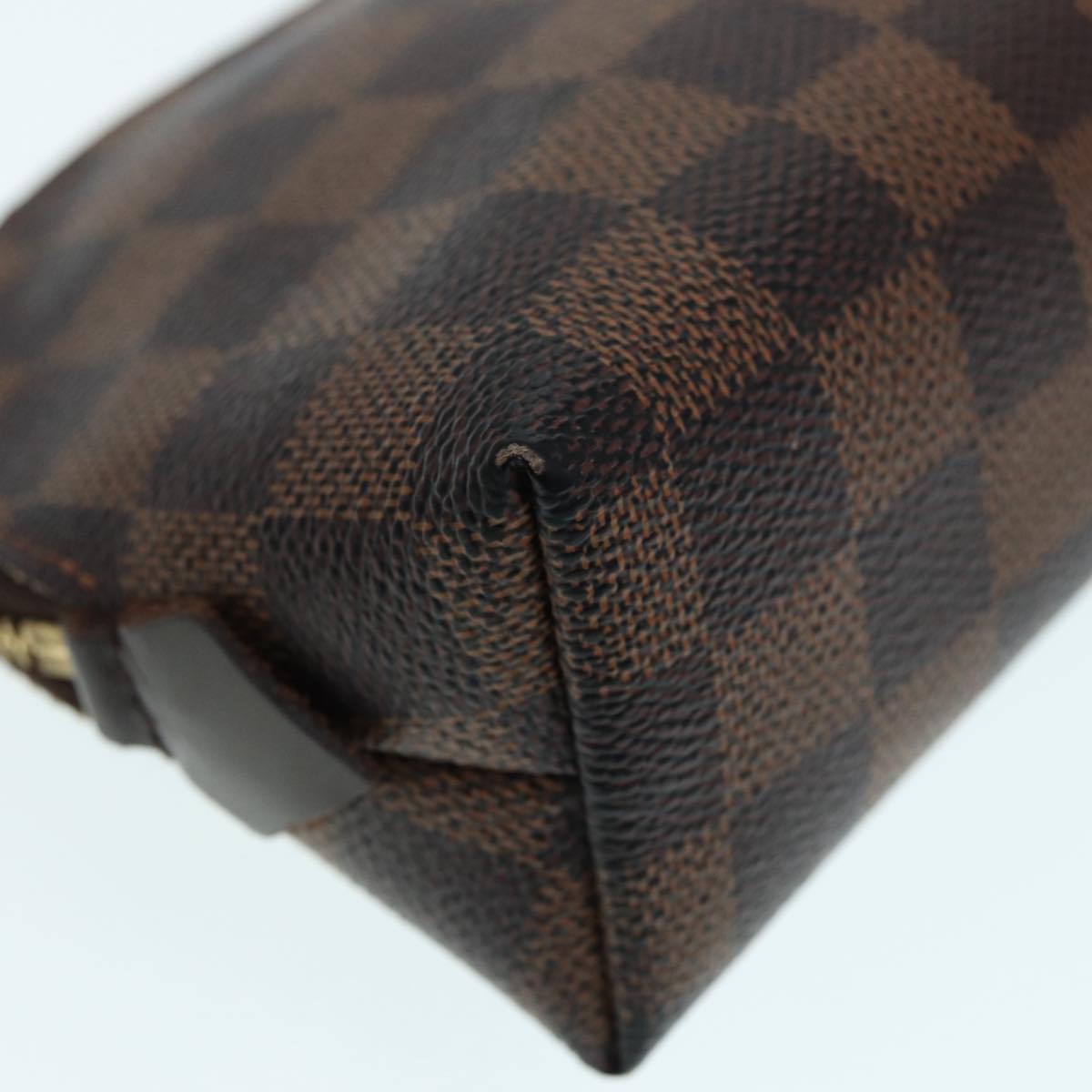 LOUIS VUITTON Damier Ebene Pochette Cosmetic PM Pouch N47516 LV Auth 87683