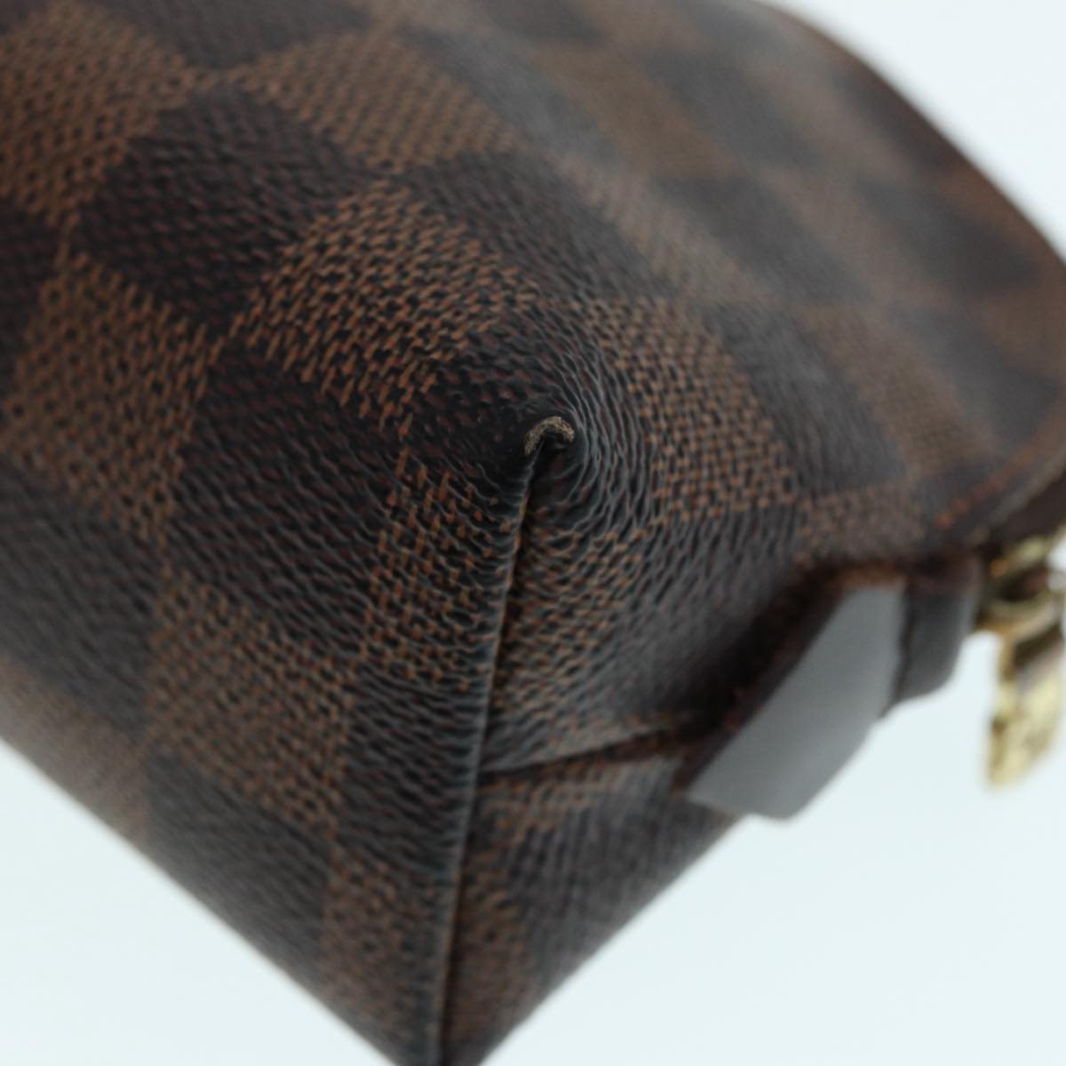 LOUIS VUITTON Damier Ebene Pochette Cosmetic PM Pouch N47516 LV Auth 87683
