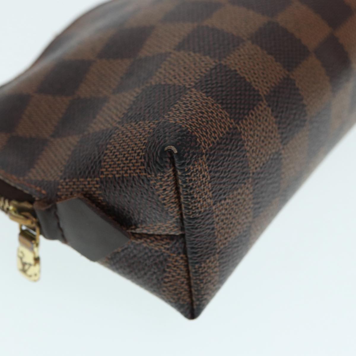 LOUIS VUITTON Damier Ebene Pochette Cosmetic PM Pouch N47516 LV Auth 87683