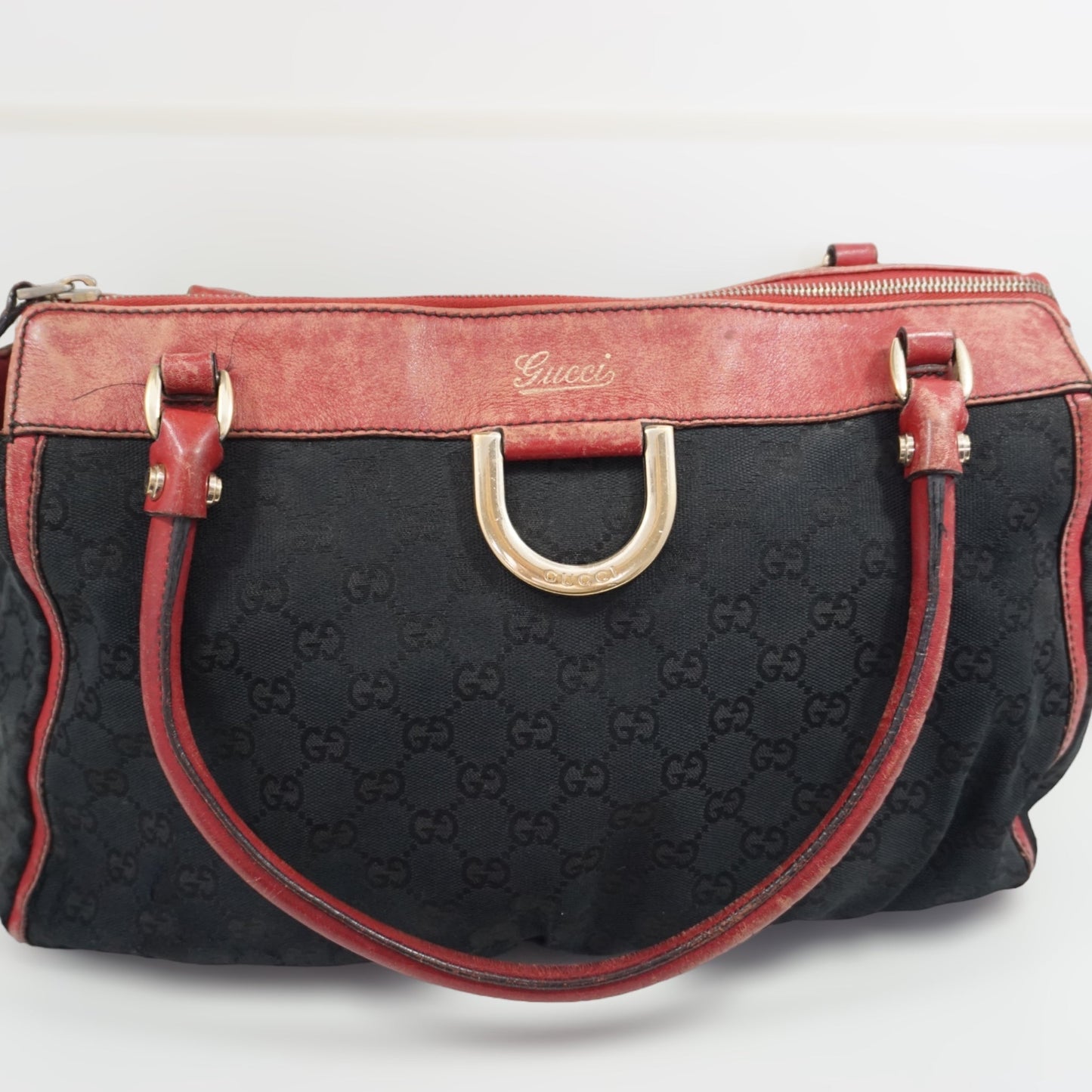 Gucci Sort og Rød Skuldertaske