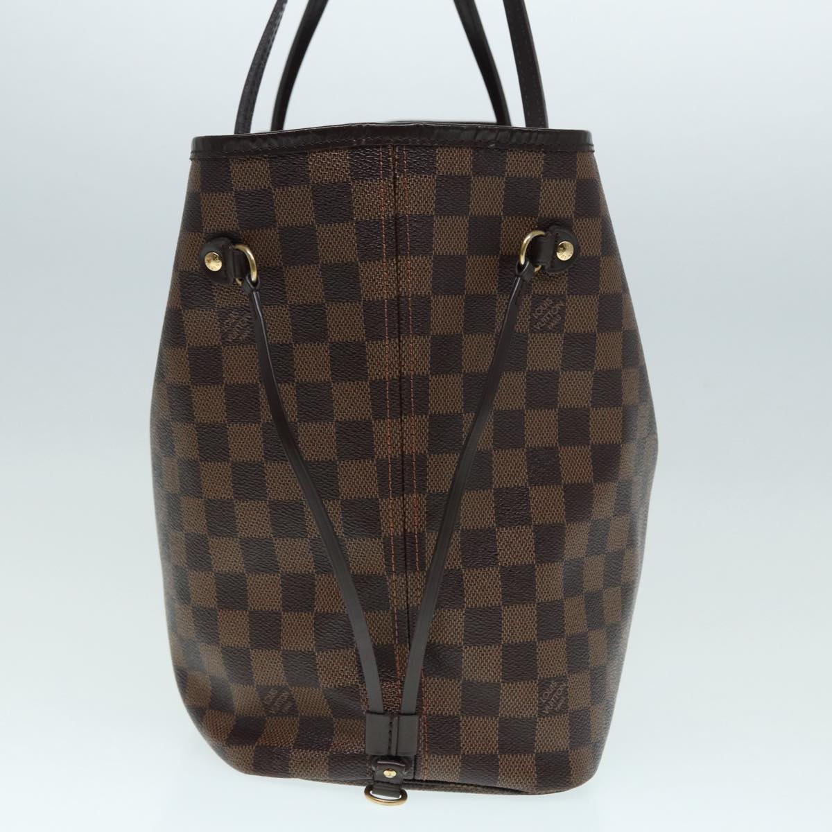 LOUIS VUITTON Damier Ebene Neverfull MM Tote Bag N51105 LV Auth 87833