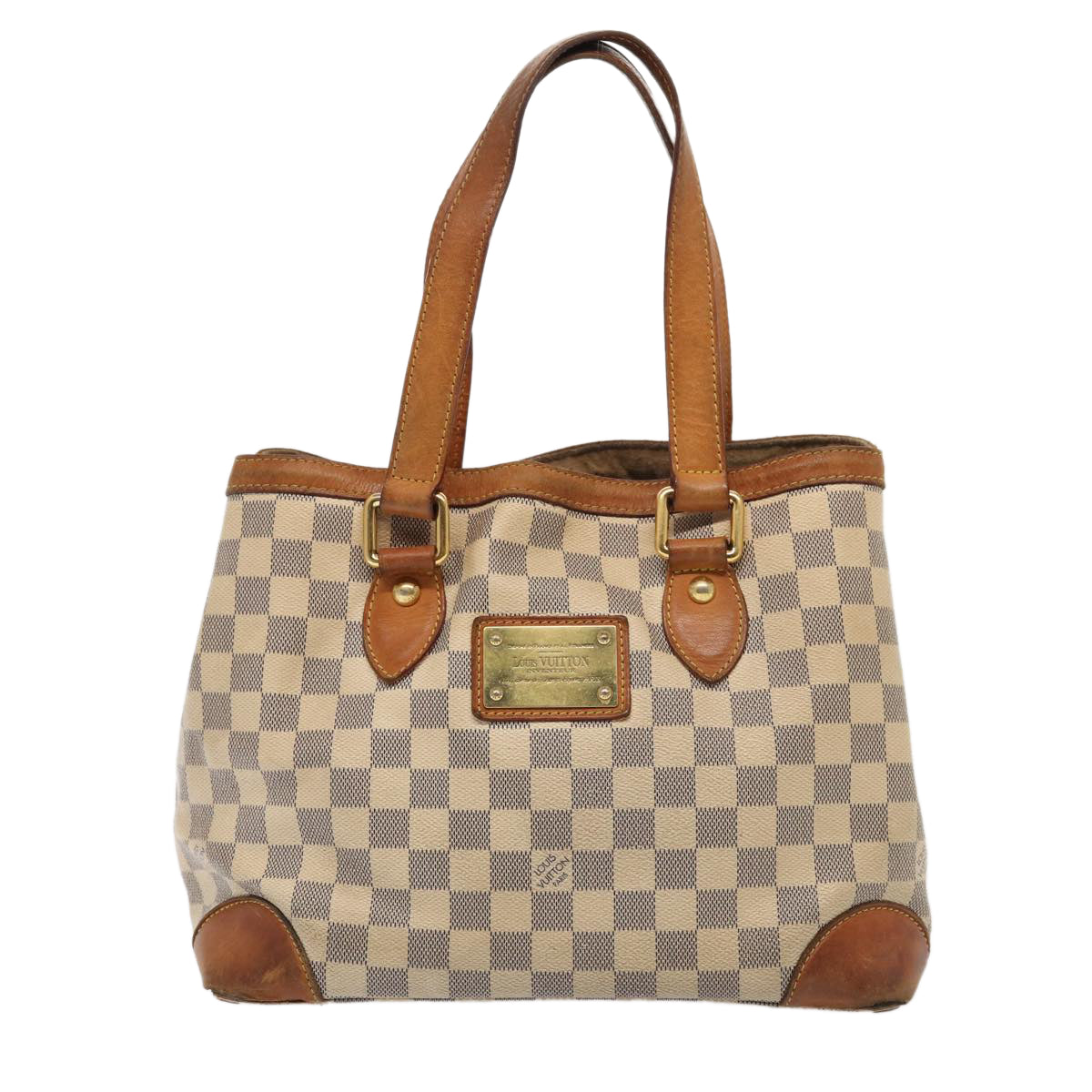 LOUIS VUITTON Damier Azur Hampstead PM Tote Bag N51207 LV Auth 87897