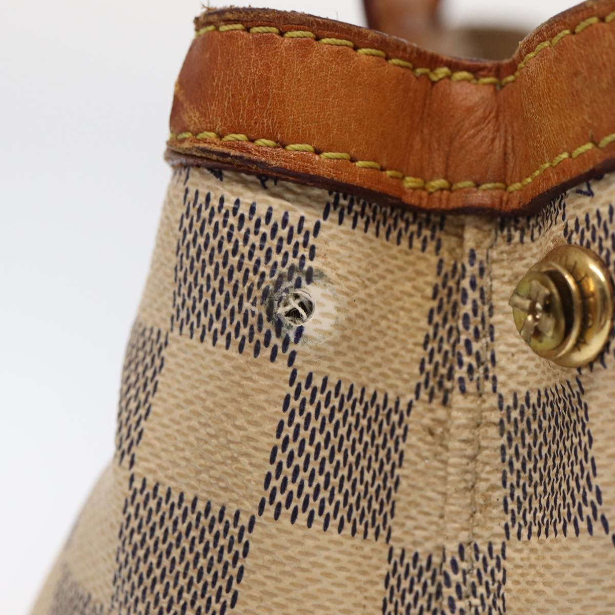 LOUIS VUITTON Damier Azur Hampstead PM Tote Bag N51207 LV Auth 87897
