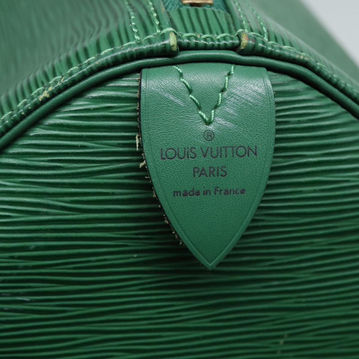 LOUIS VUITTON Epi Keepall 50 Boston Bag Green M42964 LV Auth 87946
