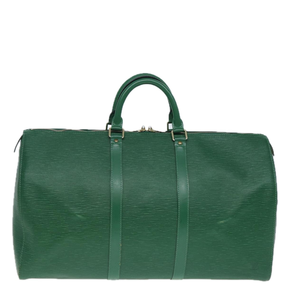 LOUIS VUITTON Epi Keepall 50 Boston Bag Green M42964 LV Auth 87946