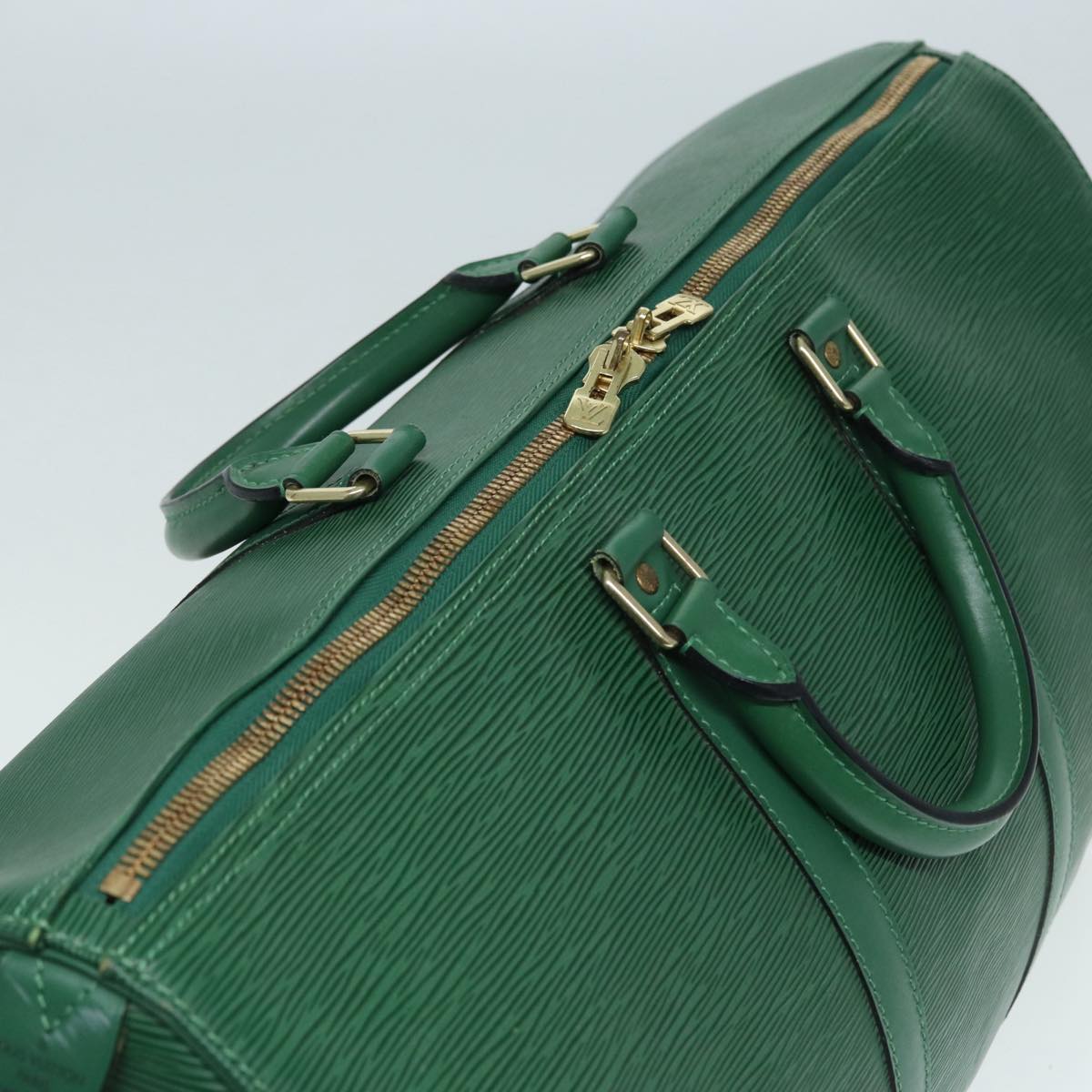 LOUIS VUITTON Epi Keepall 50 Boston Bag Green M42964 LV Auth 87946