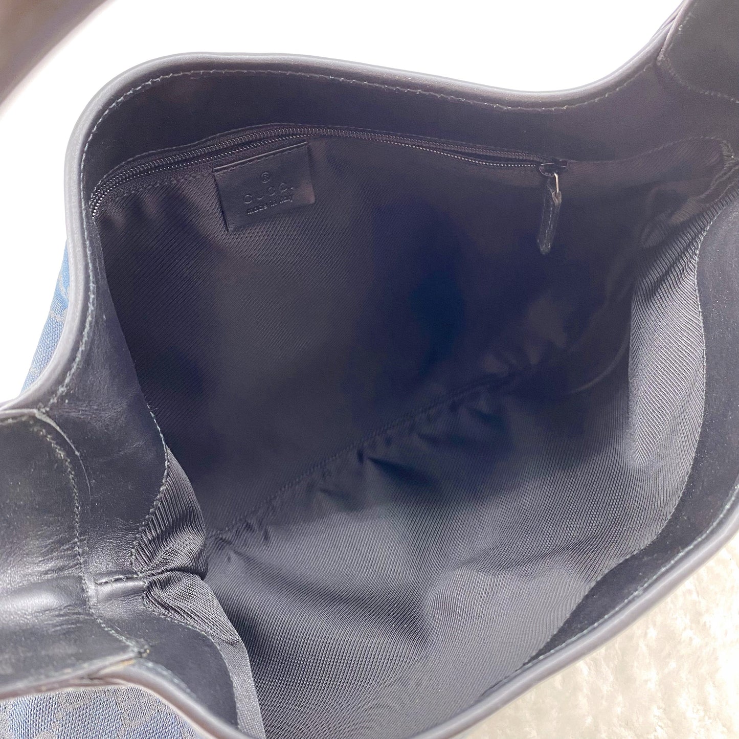 Gucci Jackie hobo black denim bag