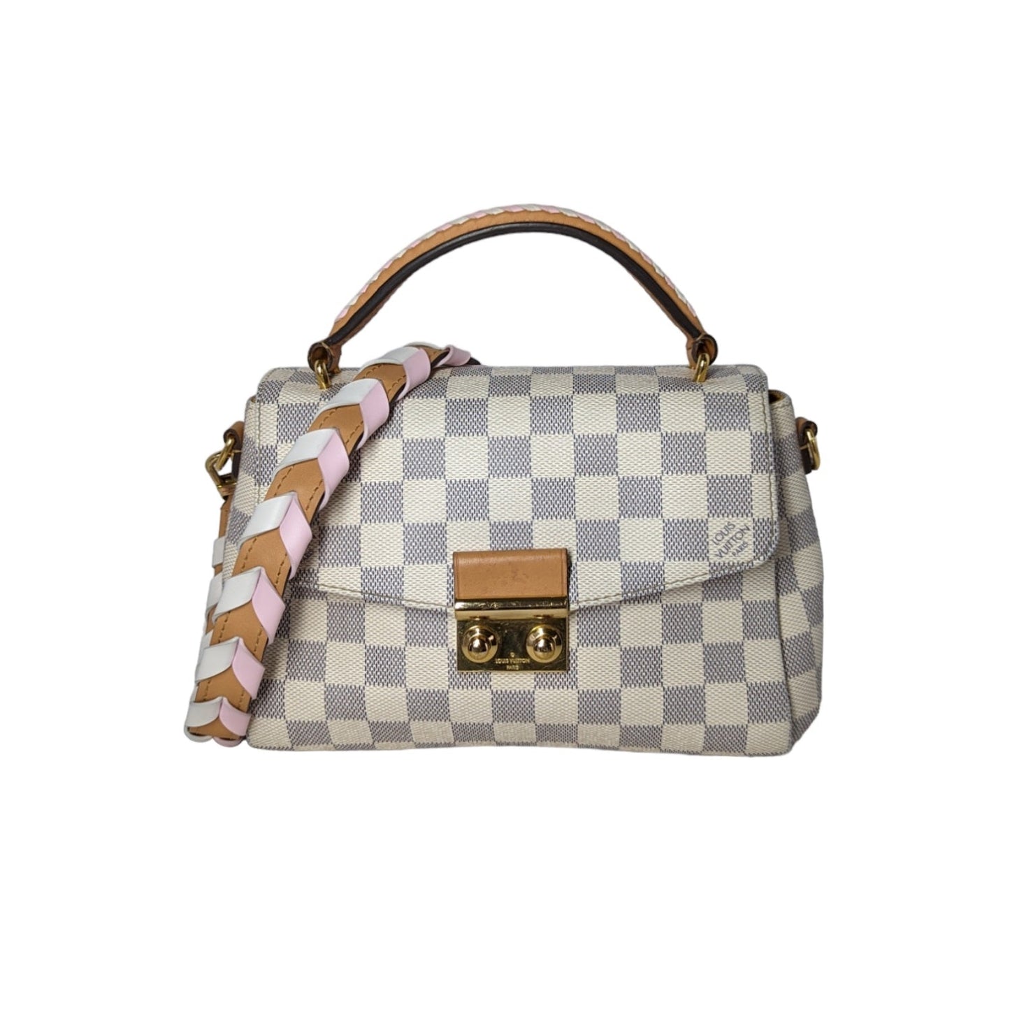 Louis Vuitton Damier Azur Braided Croisette Rose Bag