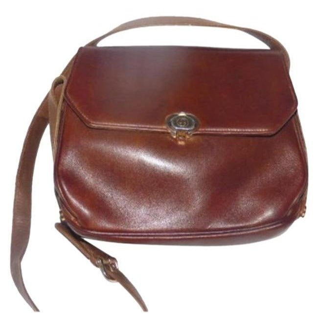 Gucci Vintage Two Shades Of Supple Brown Leather Hobo Bag