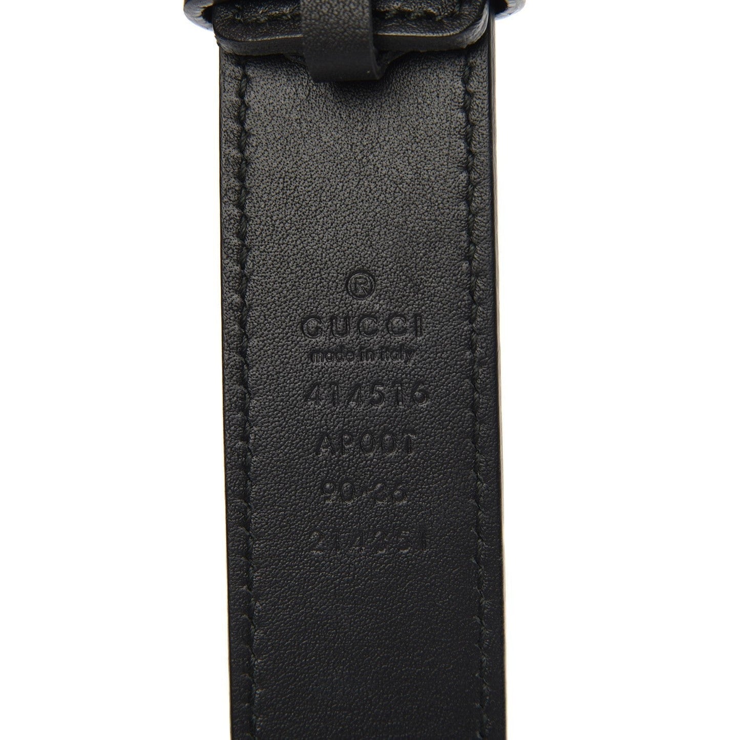 Gucci Black Belt with GG Buckle
