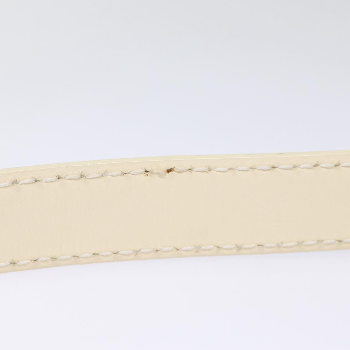 LOUIS VUITTON Cuir Bequia Trotteur MM Bag Leather White M95359 LV Auth 88027