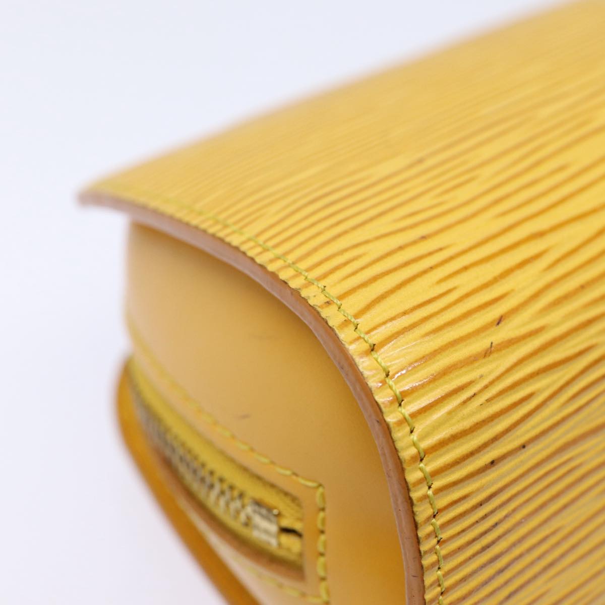 LOUIS VUITTON Epi Dauphine PM Pouch Yellow M48449 LV Auth 88058