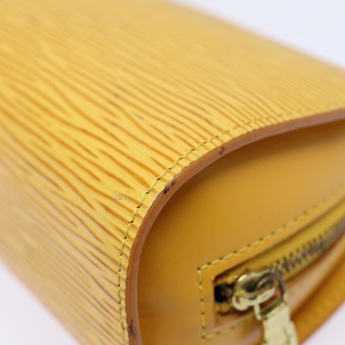 LOUIS VUITTON Epi Dauphine PM Pouch Yellow M48449 LV Auth 88058