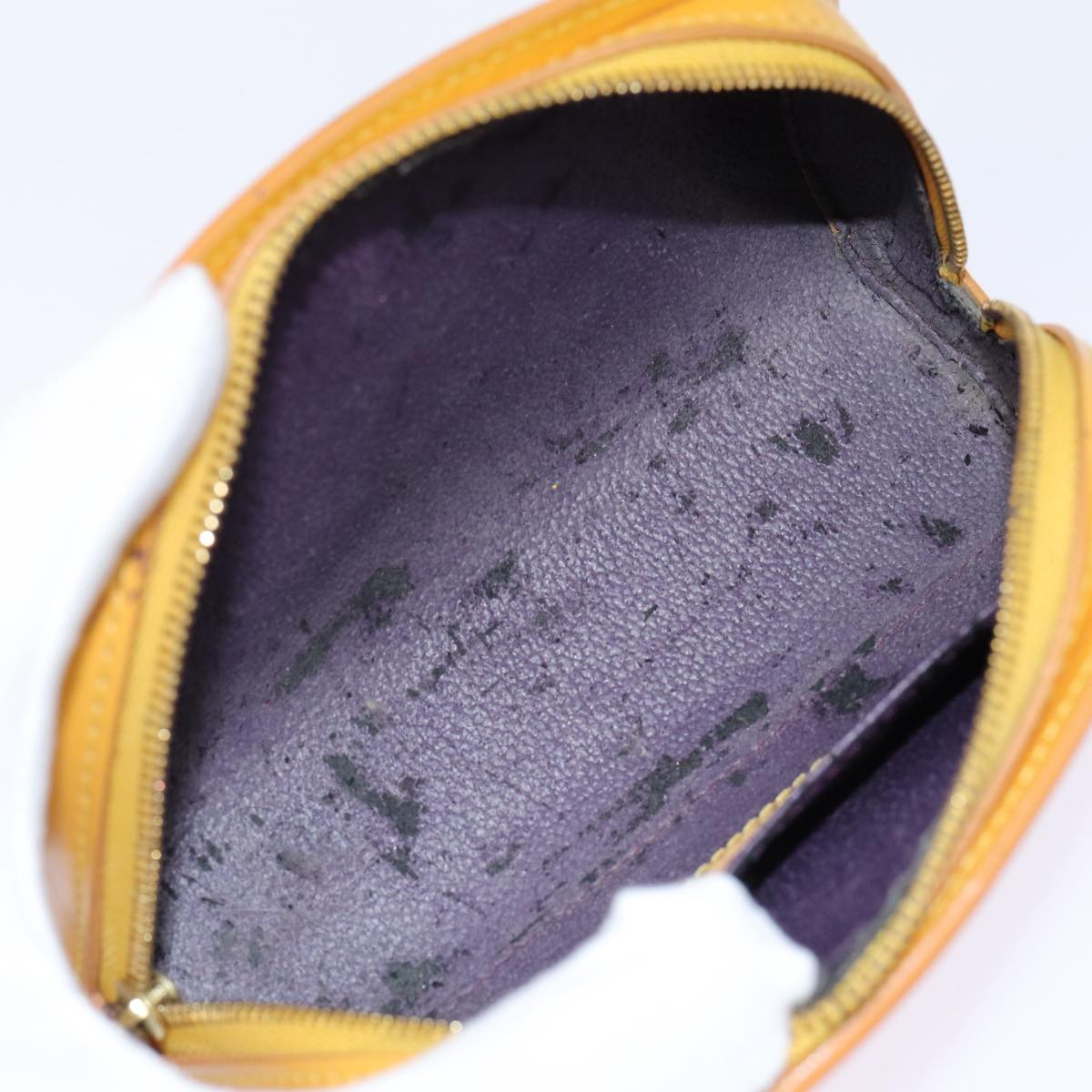 LOUIS VUITTON Epi Dauphine PM Pouch Yellow M48449 LV Auth 88058