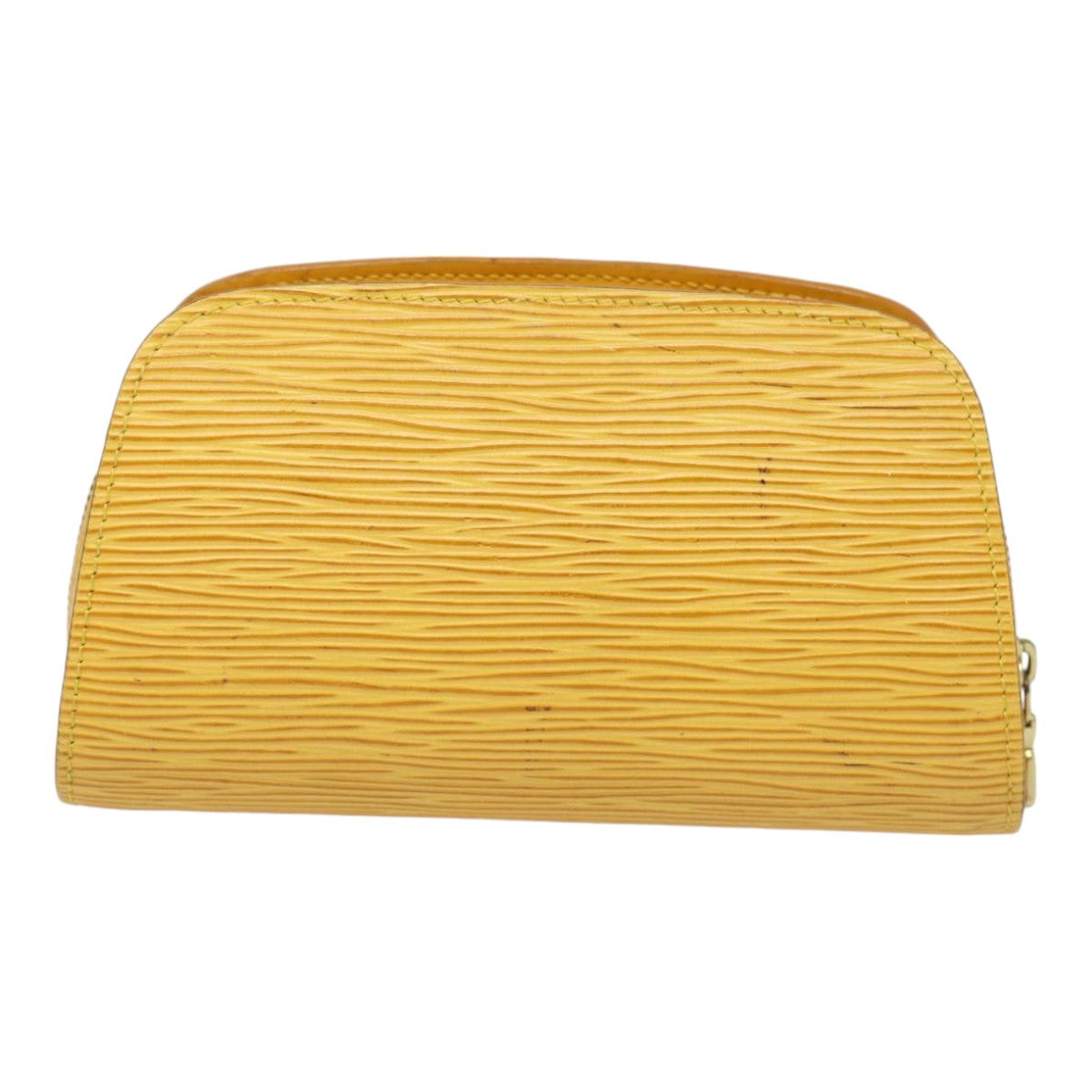 LOUIS VUITTON Epi Dauphine PM Pouch Yellow M48449 LV Auth 88058