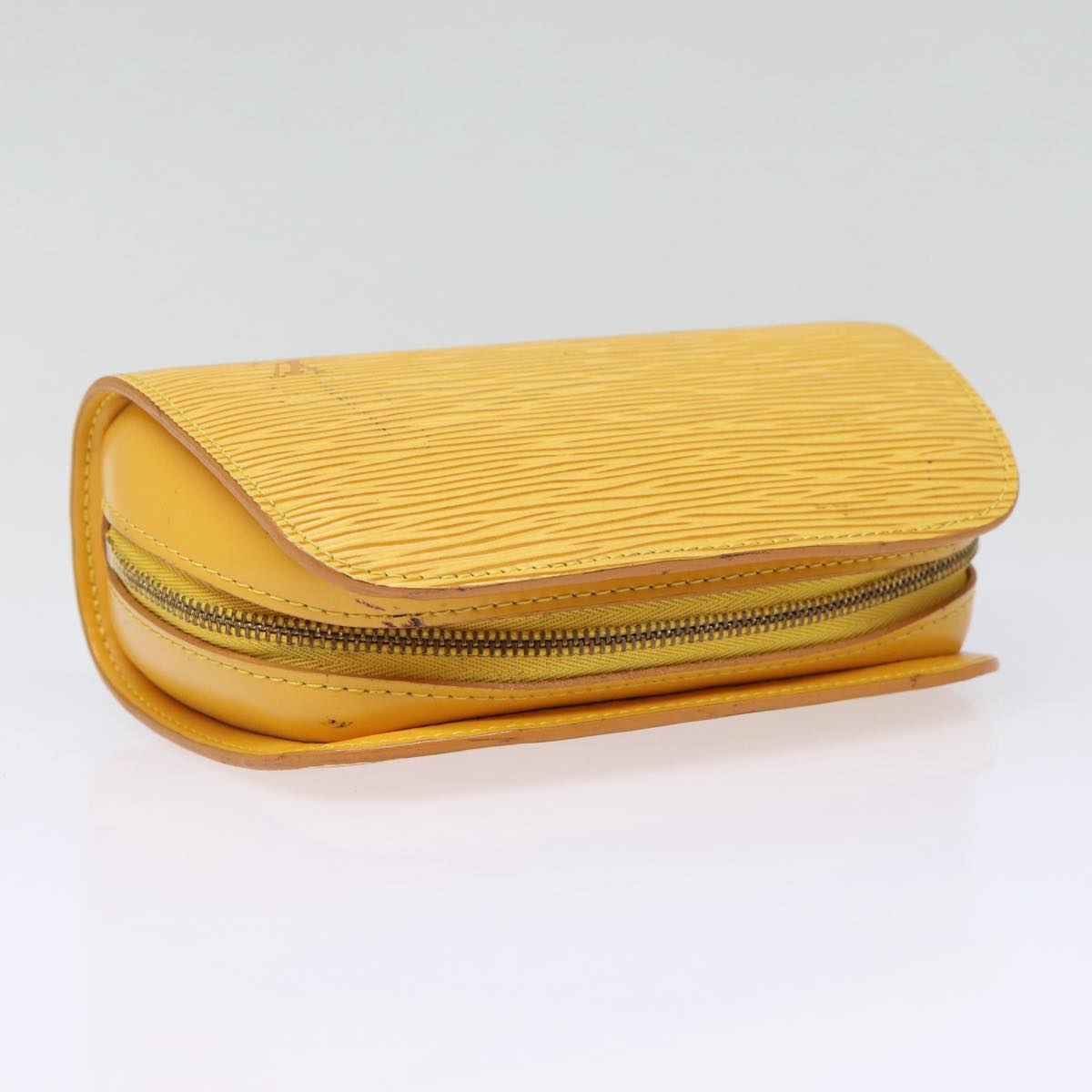 LOUIS VUITTON Epi Dauphine PM Pouch Yellow M48449 LV Auth 88058
