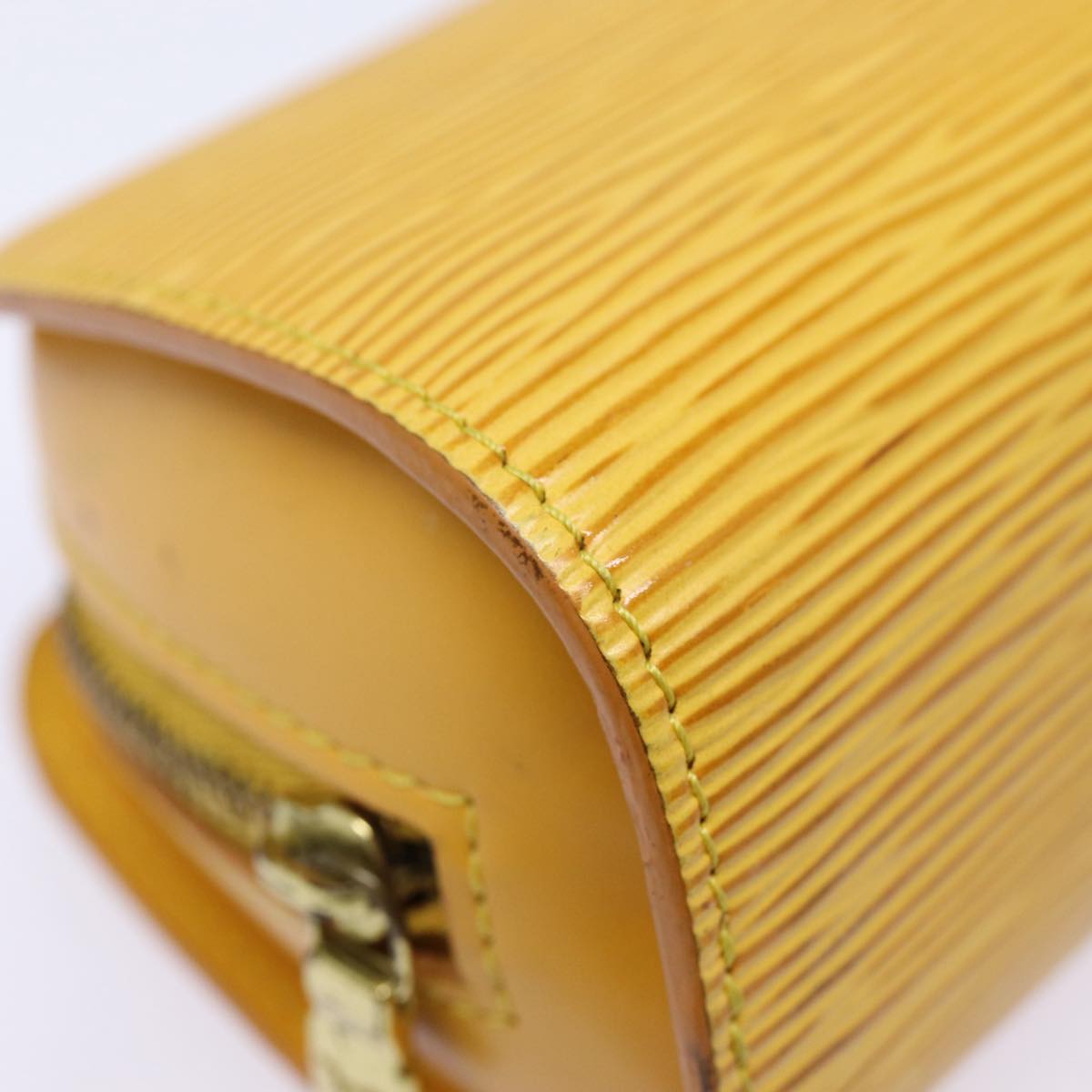 LOUIS VUITTON Epi Dauphine PM Pouch Yellow M48449 LV Auth 88058