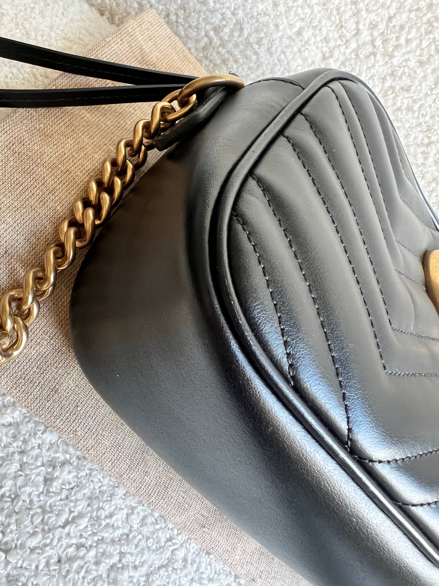Gucci GG Black Marmont Small Shoulder Bag (RRP £1440)
