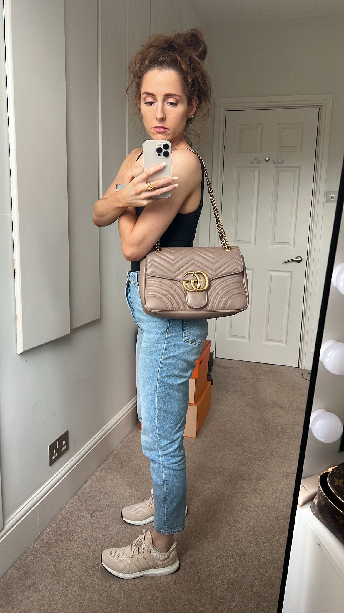 Gucci GG Dusty Pink Marmont Medium Shoulder Bag (RRP £2,340)