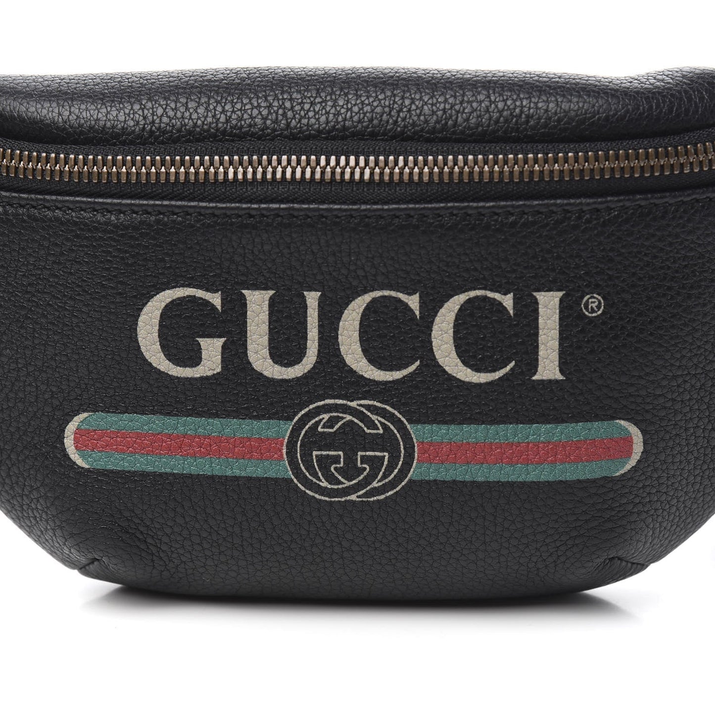 Gucci Logo Belt Bag in Black Leather