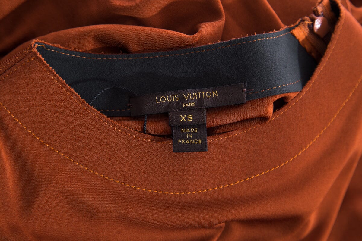 Louis Vuitton Burnt Orange Sleeveless Blouse SZ XS