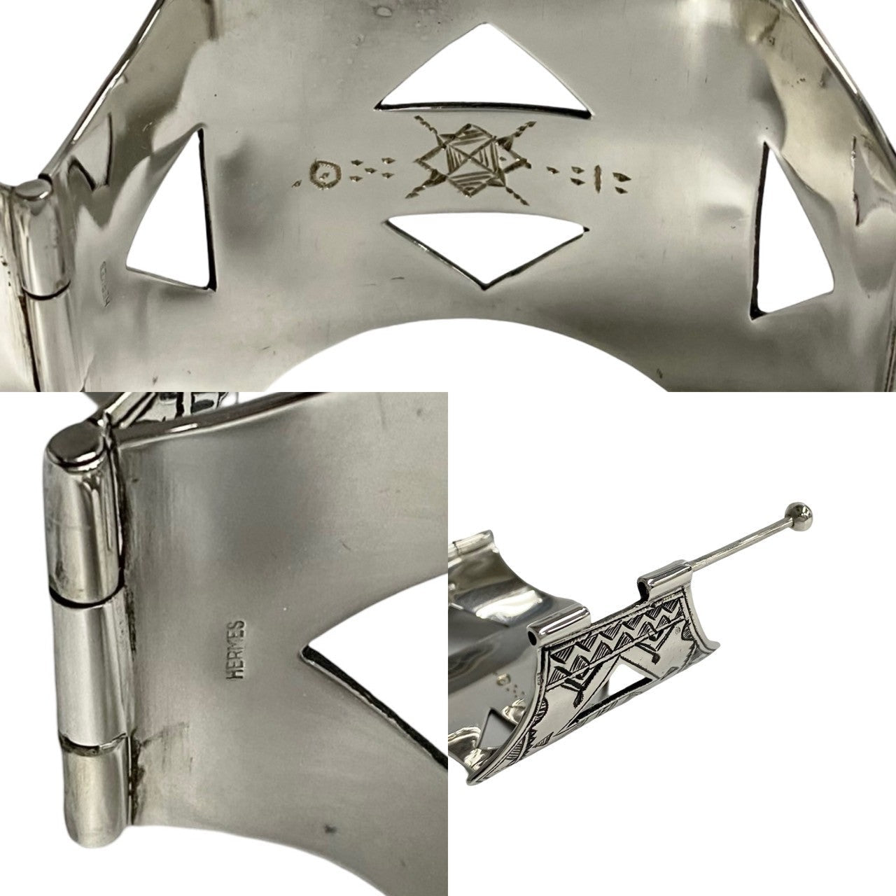 HERMES bracelet Silver925 Silver Tuareg bangle Women Used