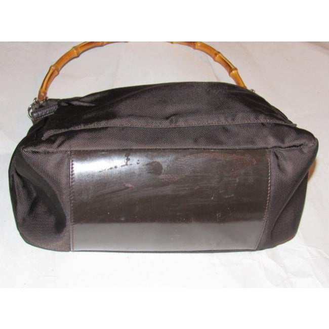 Gucci Vintage Pursesdesigner Purses Brown Canvas And Leather With A Bamboo Handle Accents Satchel