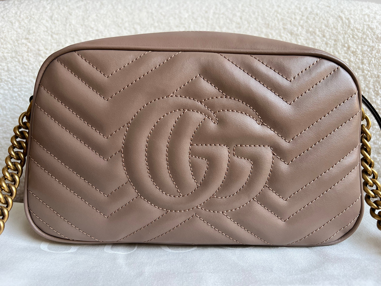 Gucci GG Marmont Dusty Pink Small Shoulder Bag (RRP £1340)
