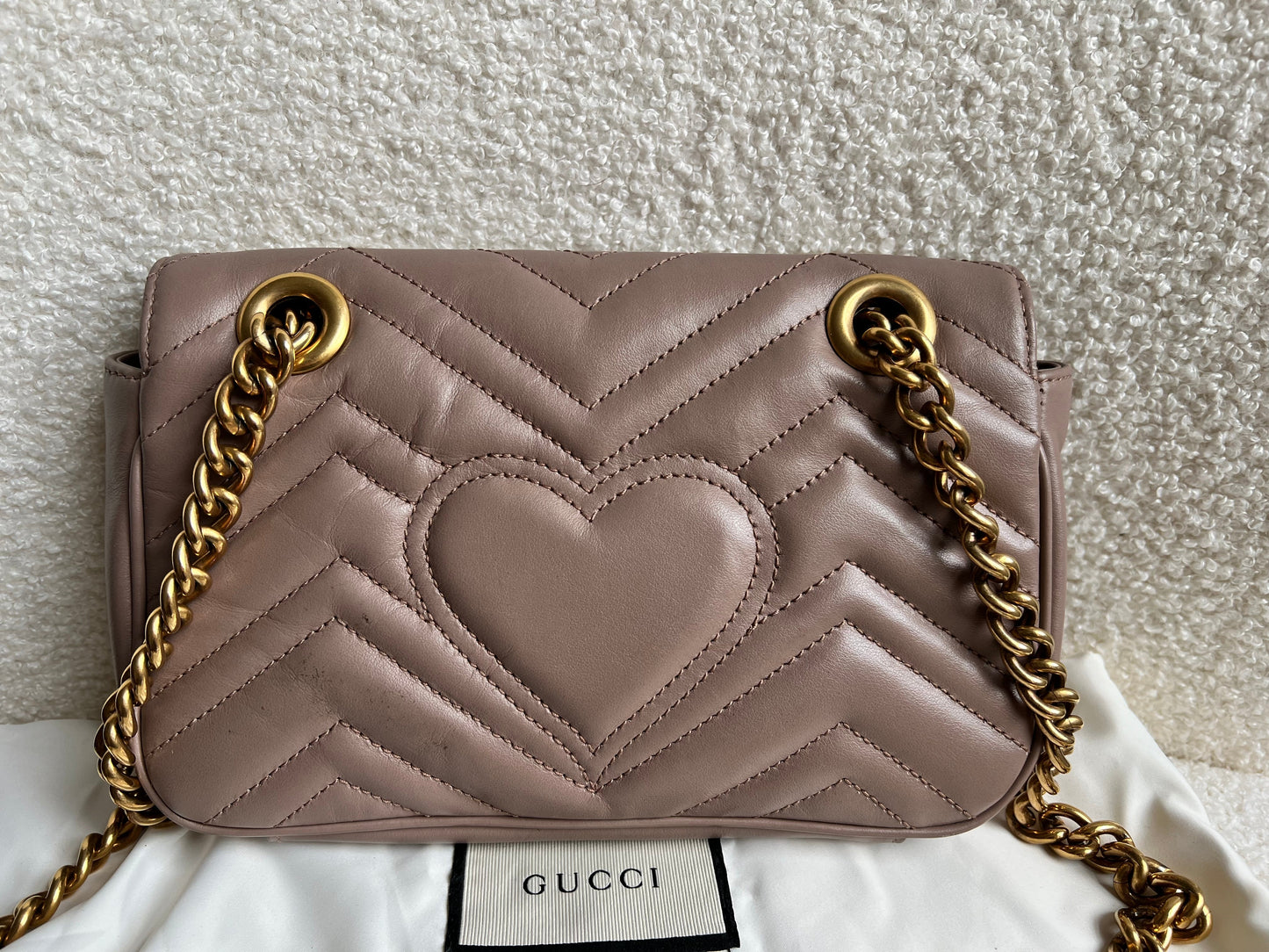 Gucci GG Dusty Pink Marmont Mini Shoulder Bag (RRP £1,890)