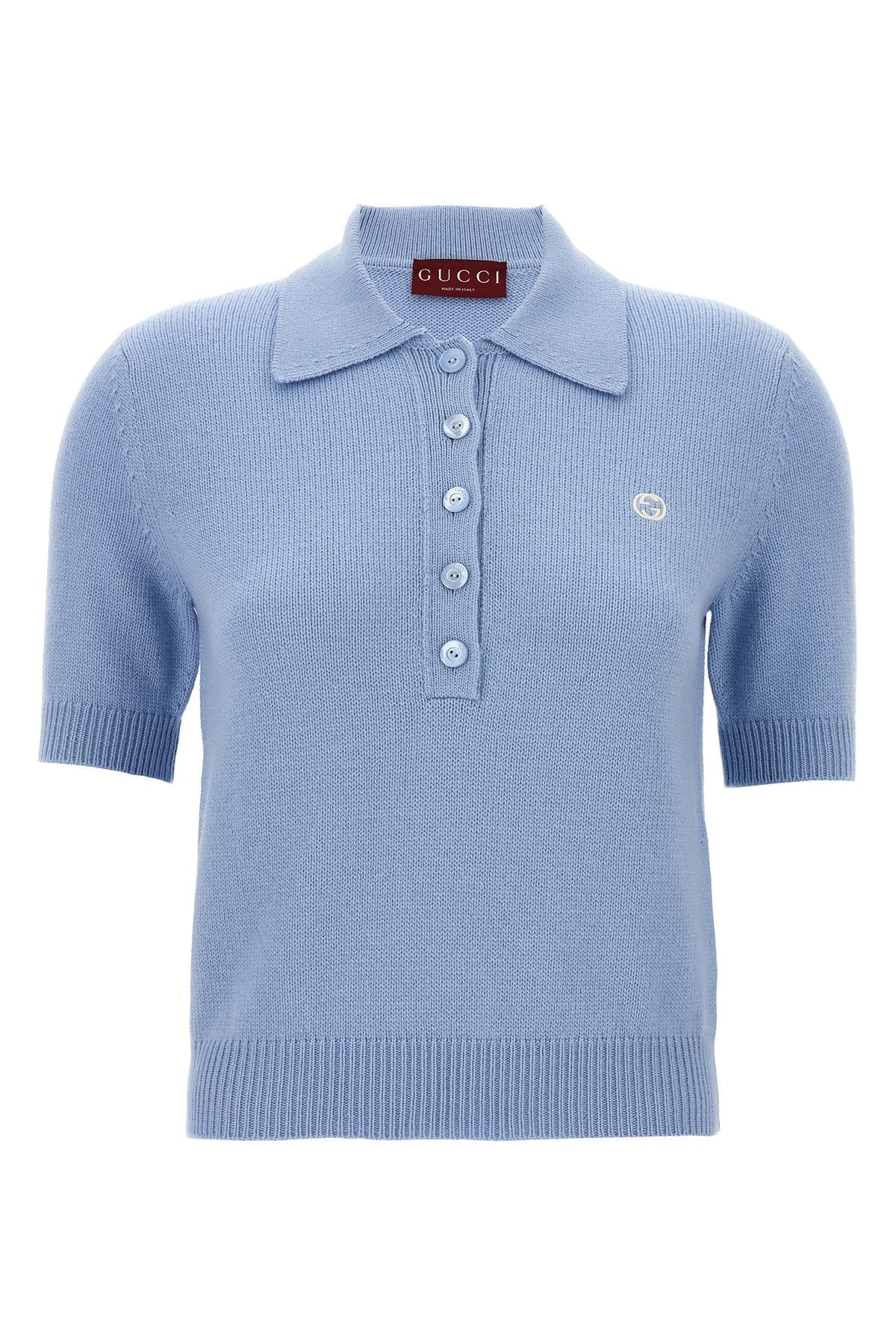 Gucci Women Logo Embroidery Polo Shirt
