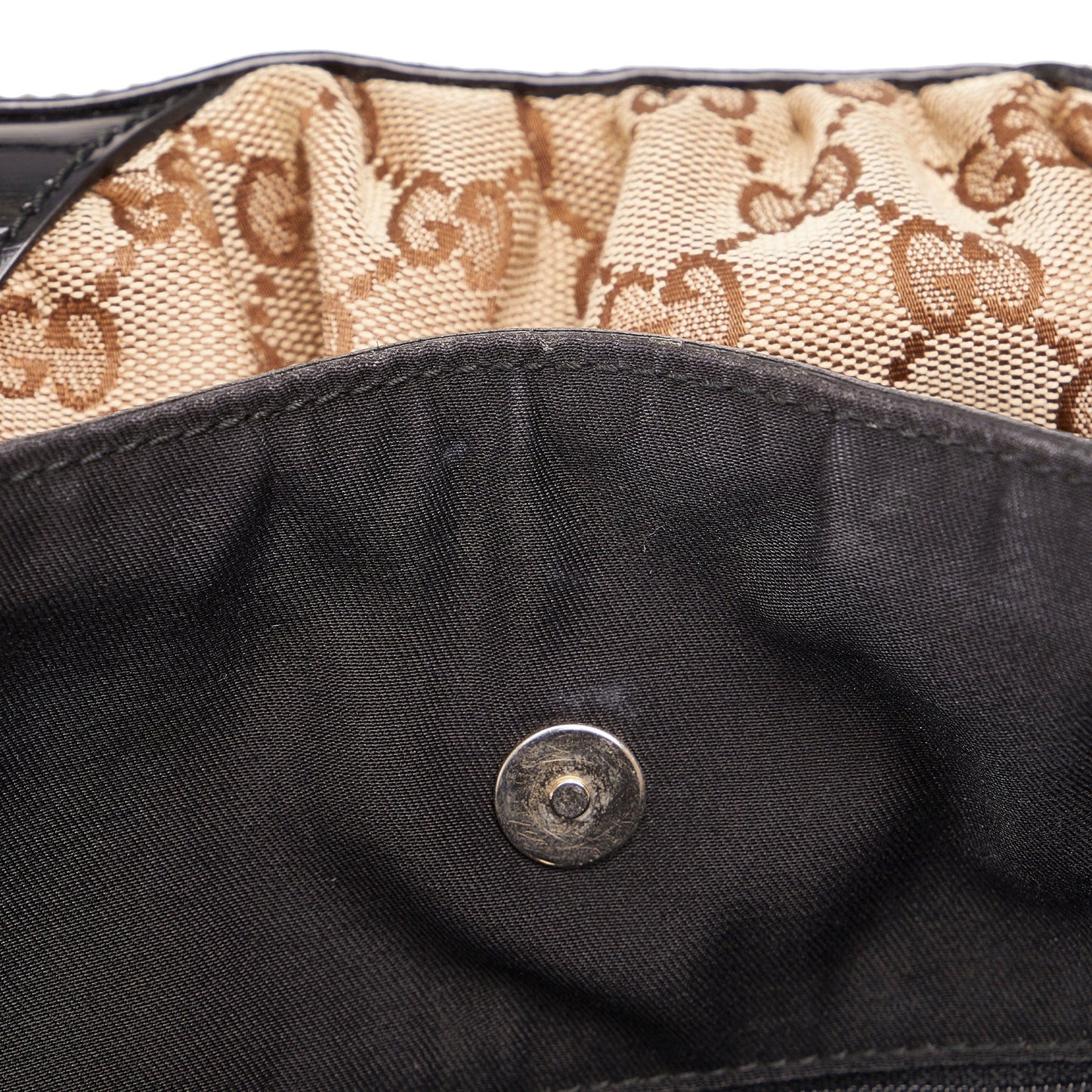 Brown Gucci GG Canvas Full Moon Tote Bag