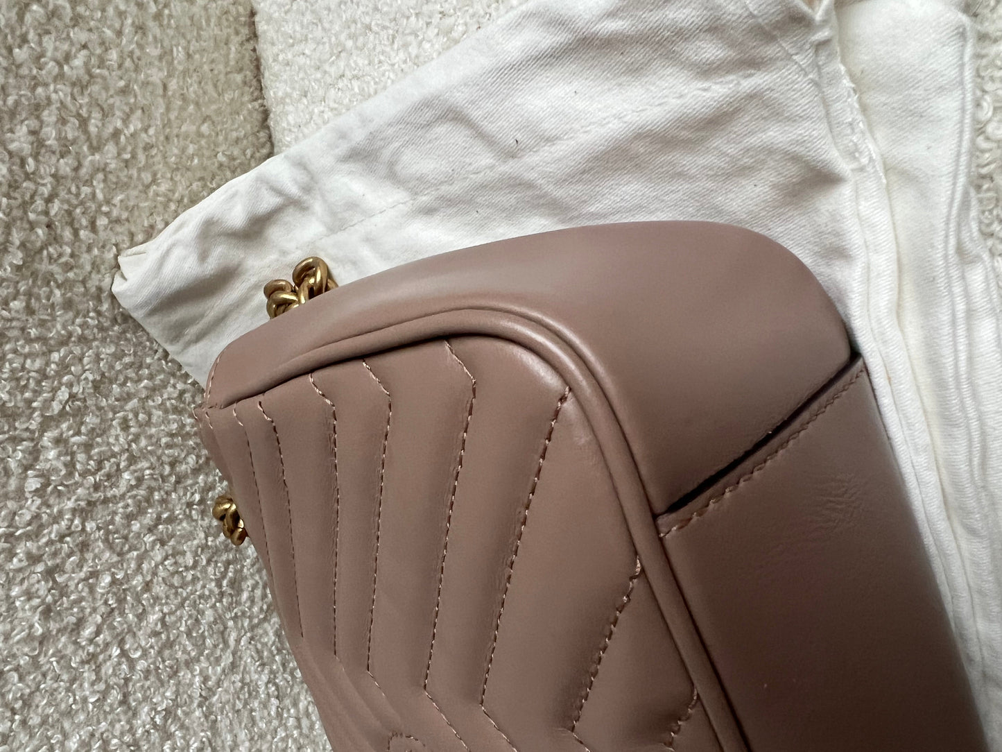 Gucci GG Dusty Pink Marmont Small Shoulder Bag (RRP £2070)